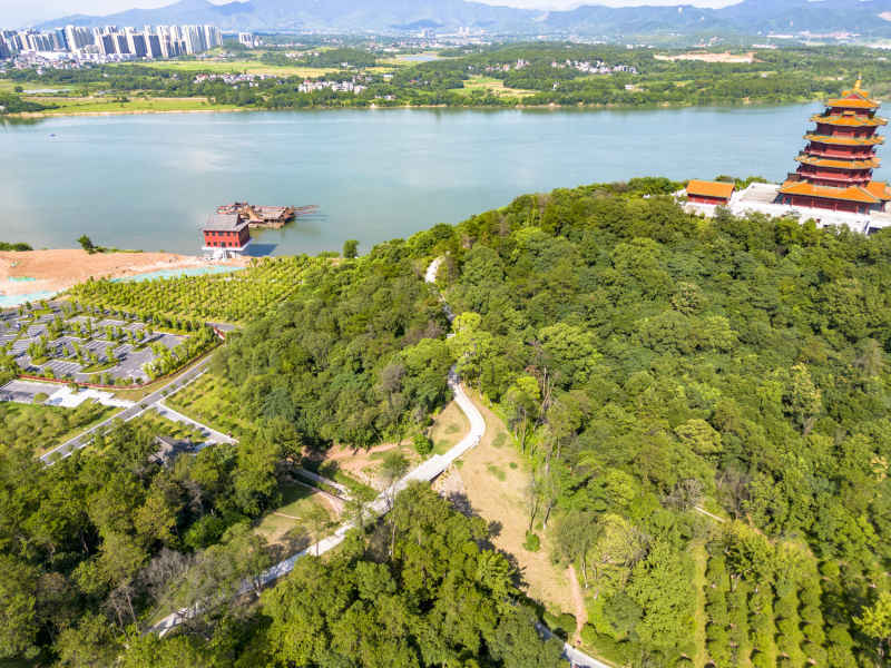 江西吉安神岗山航拍摄影图 