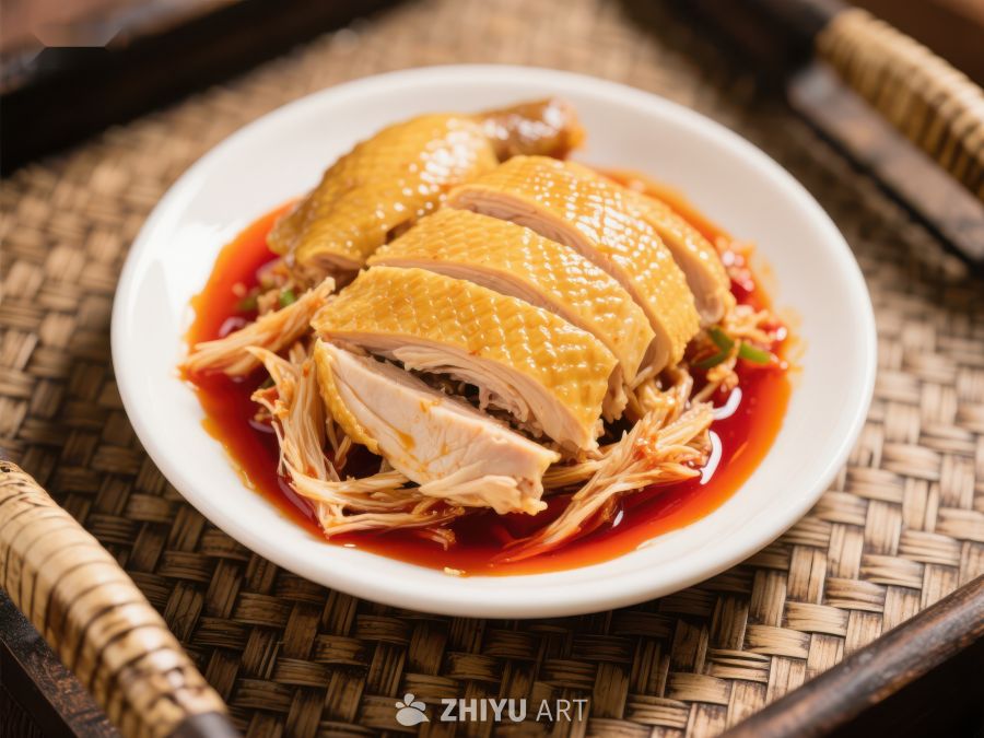 红油鸡片，美味传统中式菜肴 241