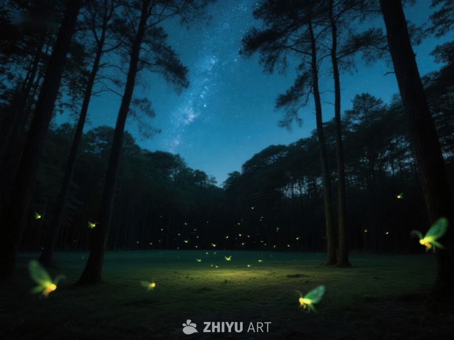 夜空下的萤火虫森林 396