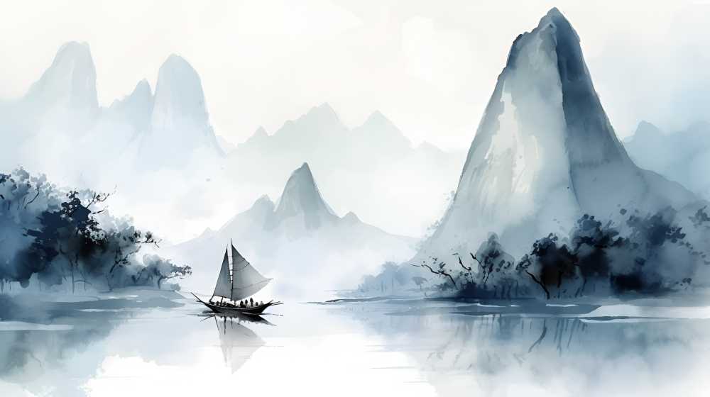 山水风景画中国风