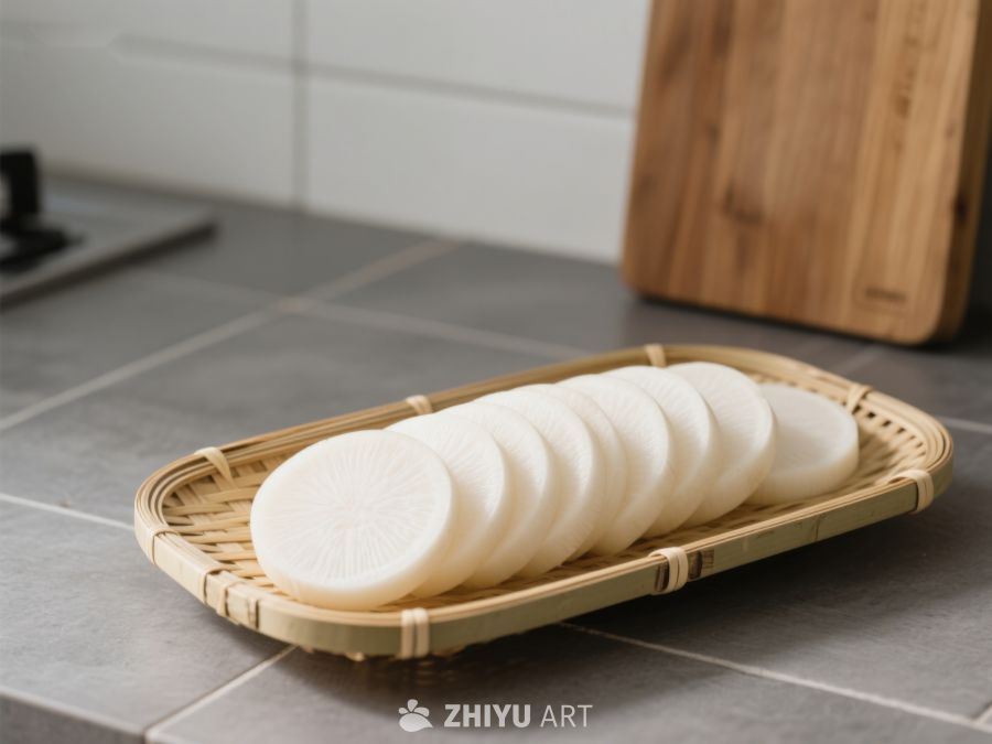 竹篮中的白色圆形食品 604