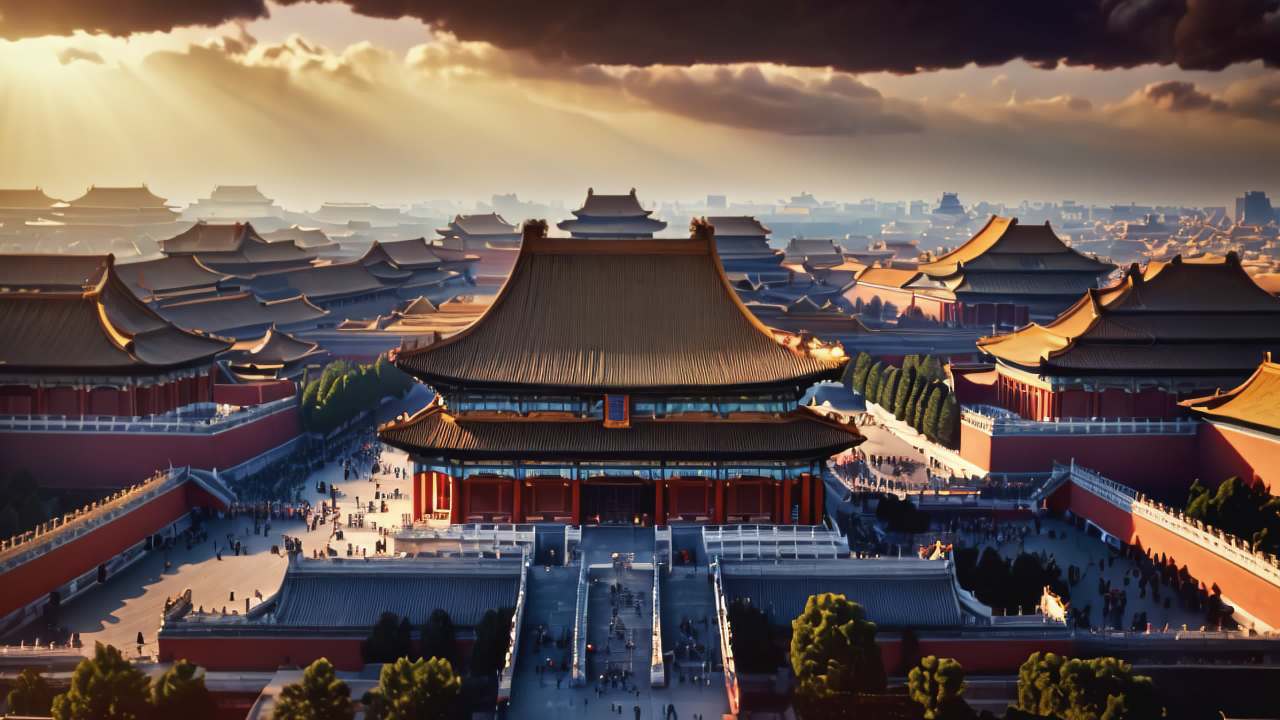 北京故宫博物院紫禁城皇城日出日落延时云海 18