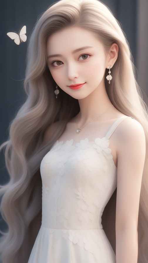 酷酷的白色衣服人像