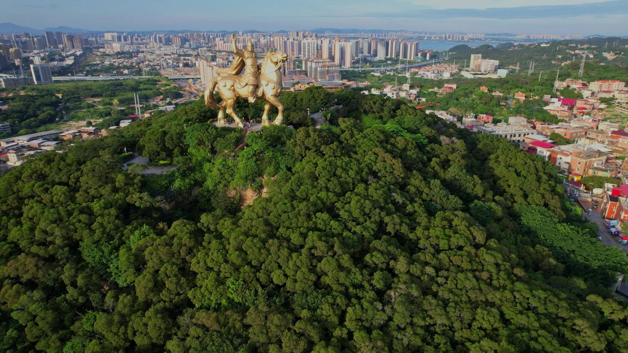 航拍泉州郑成功公园