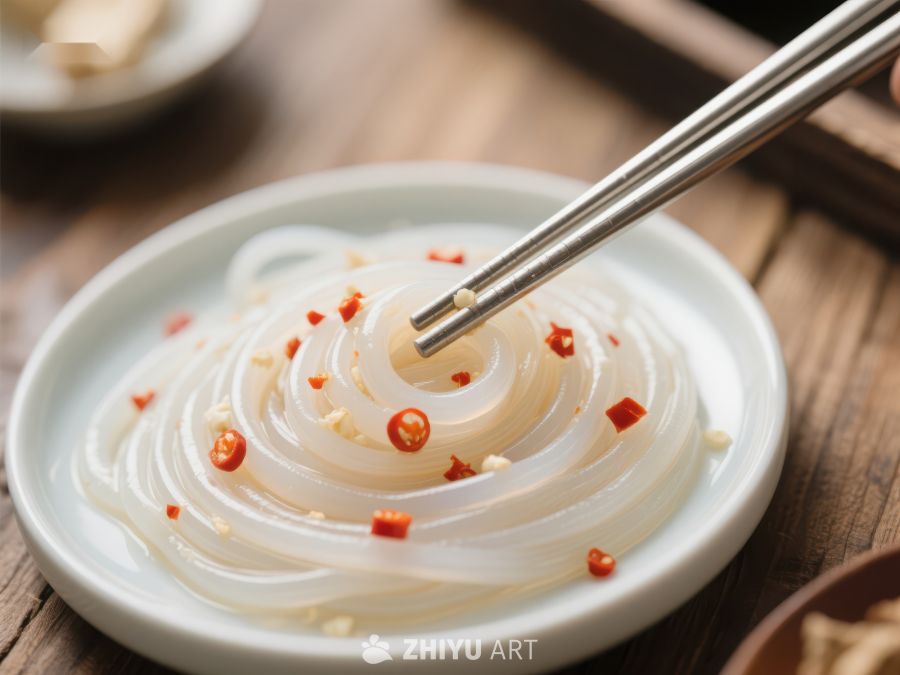 透明凉粉配辣椒点缀 1471