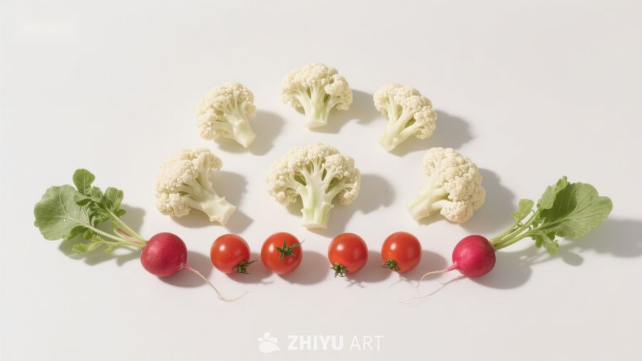 蔬菜排列组合展示
