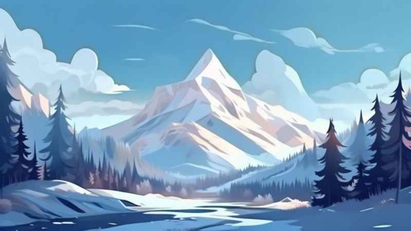 插画冬季背景图 19