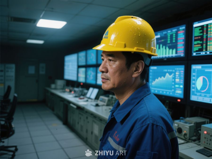 工业控制室中的工作人员 112