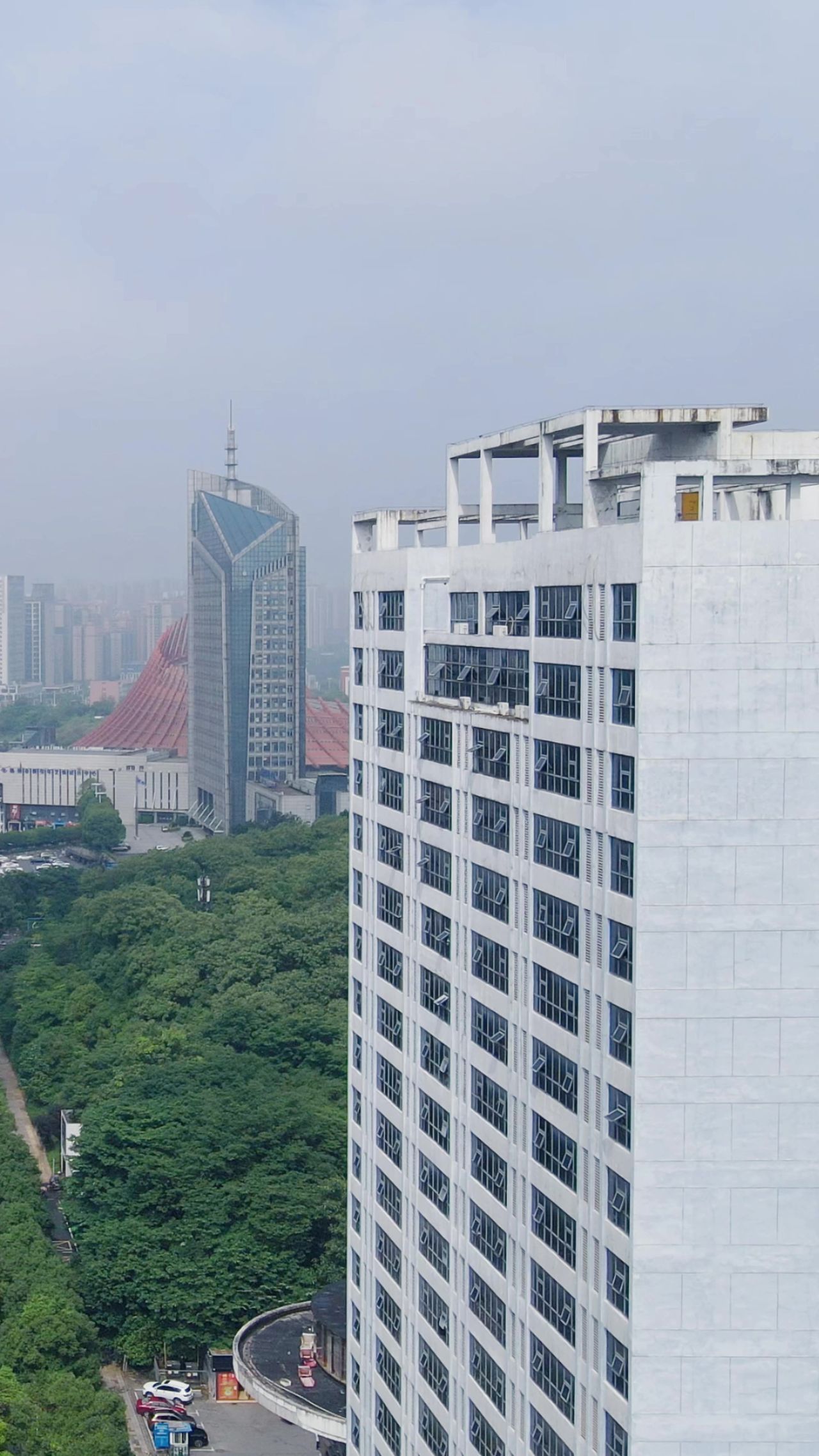  湖南株洲城市风光竖屏航拍