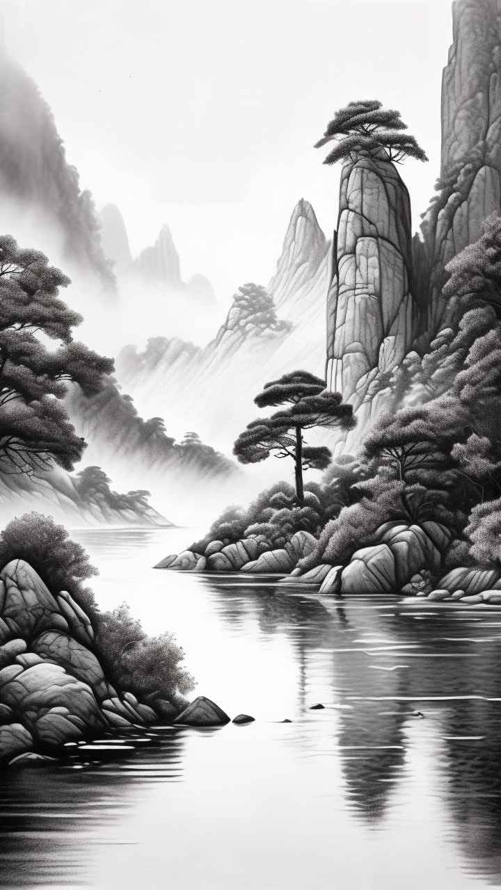 山水风景插画 52