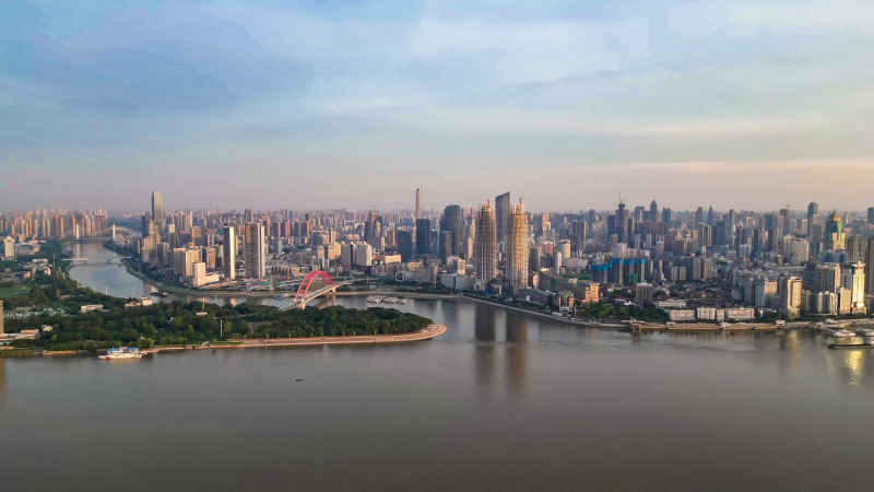 湖北武汉城市建设航拍摄影图 