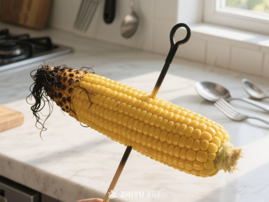 烤玉米棒厨房特写 313