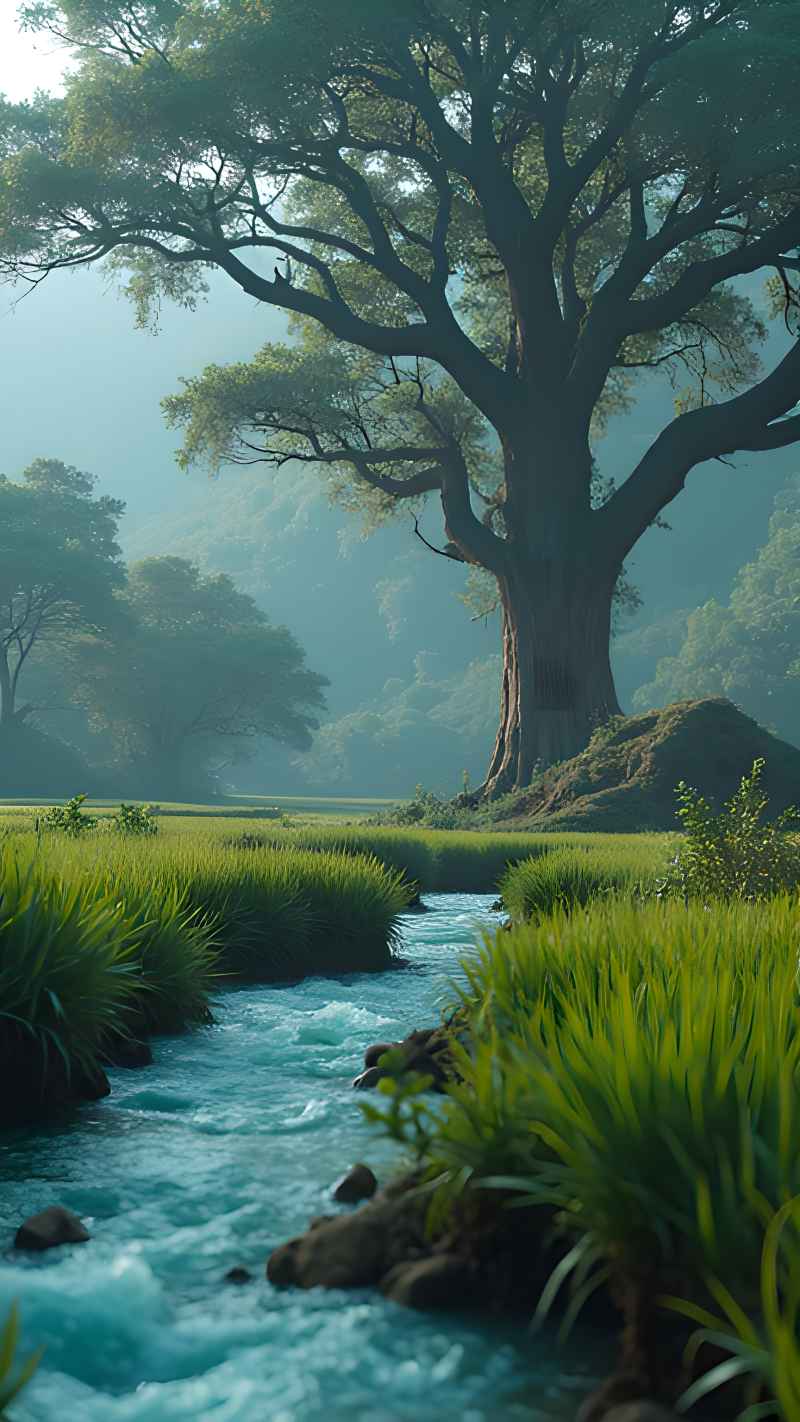 未来风格大自然森林超自然风景画质 29