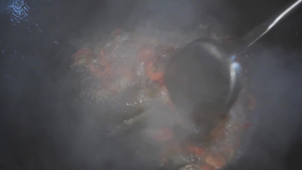 煮沸的虾