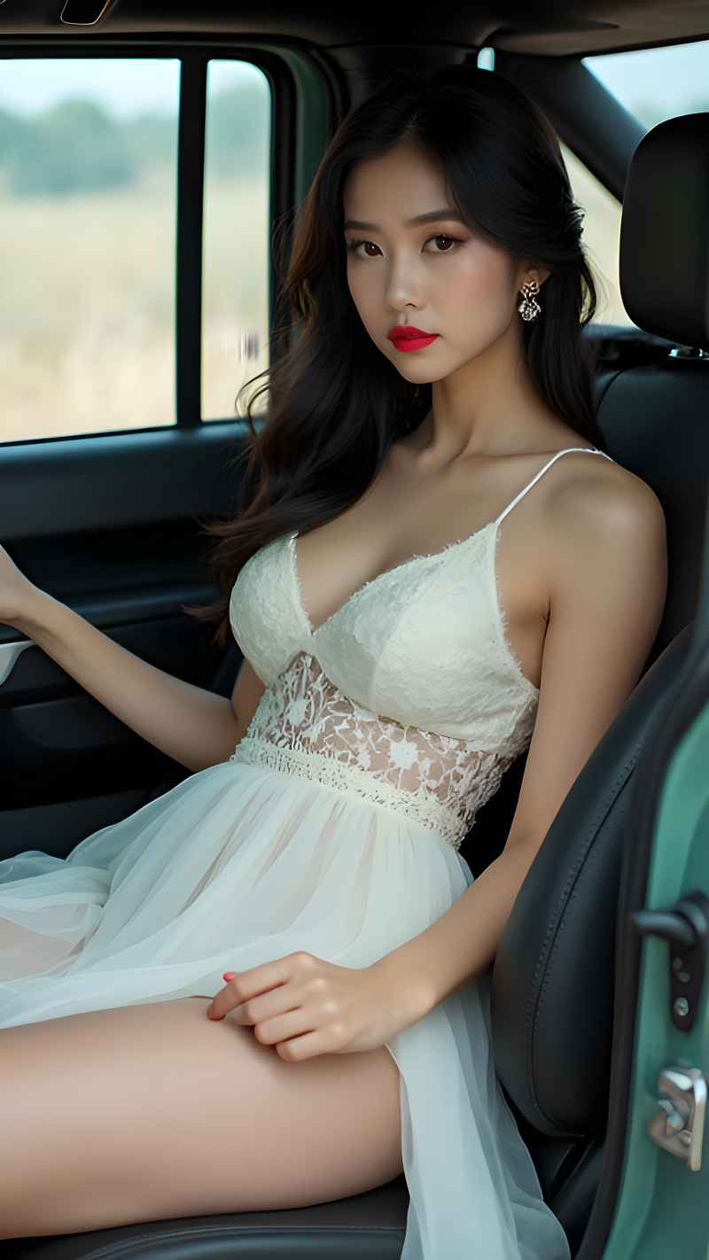 美女与车模特写拍摄 10