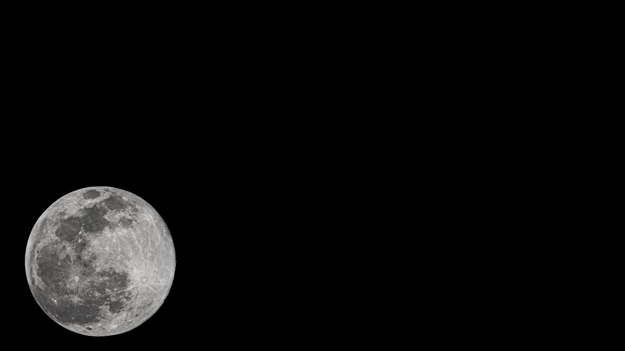月亮月球长焦特写4K实拍镜头