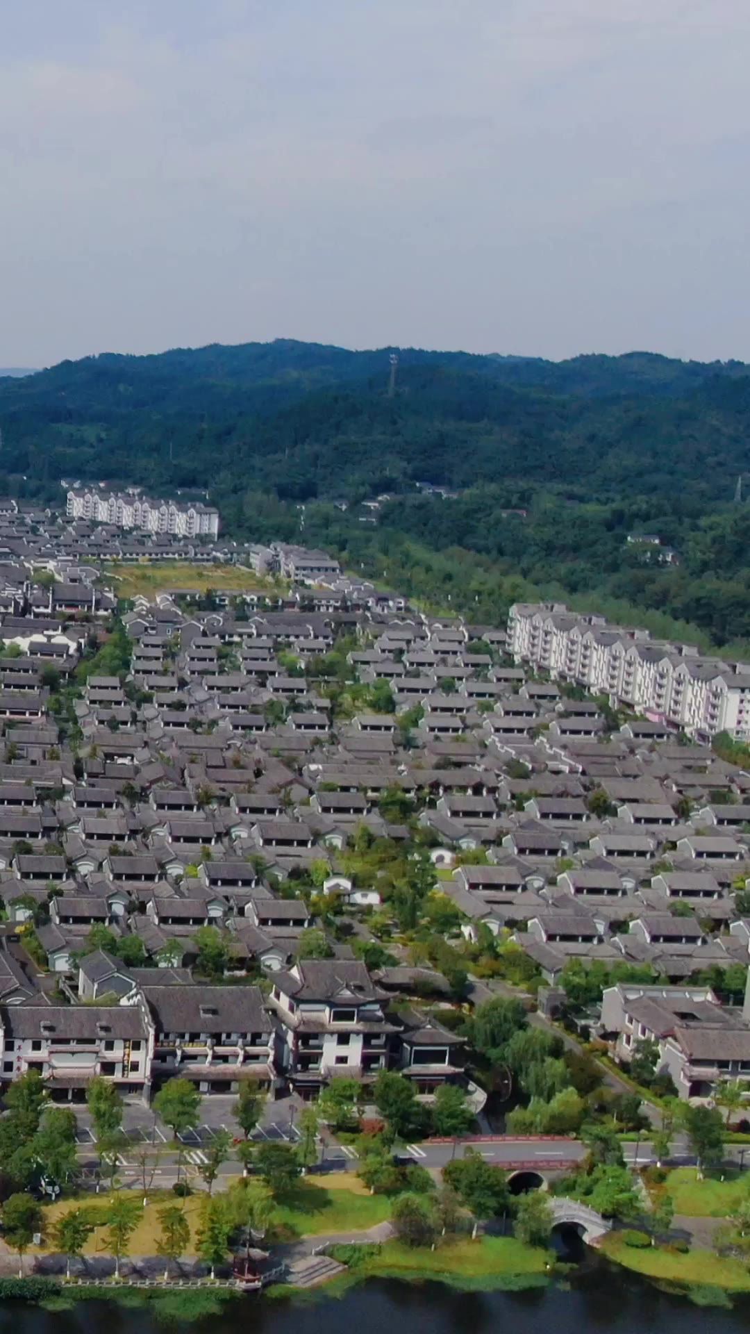 旅游景区湖南常德桃花源古镇竖屏