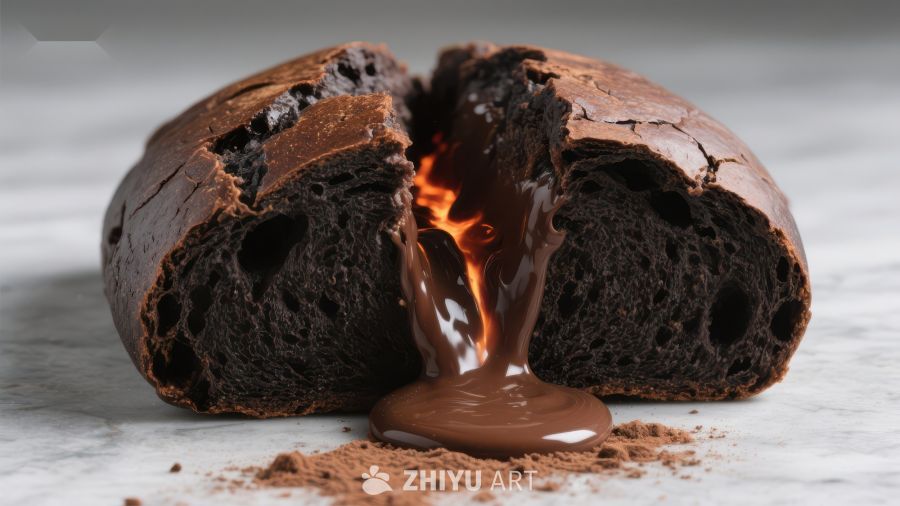 巧克力面包熔岩流出