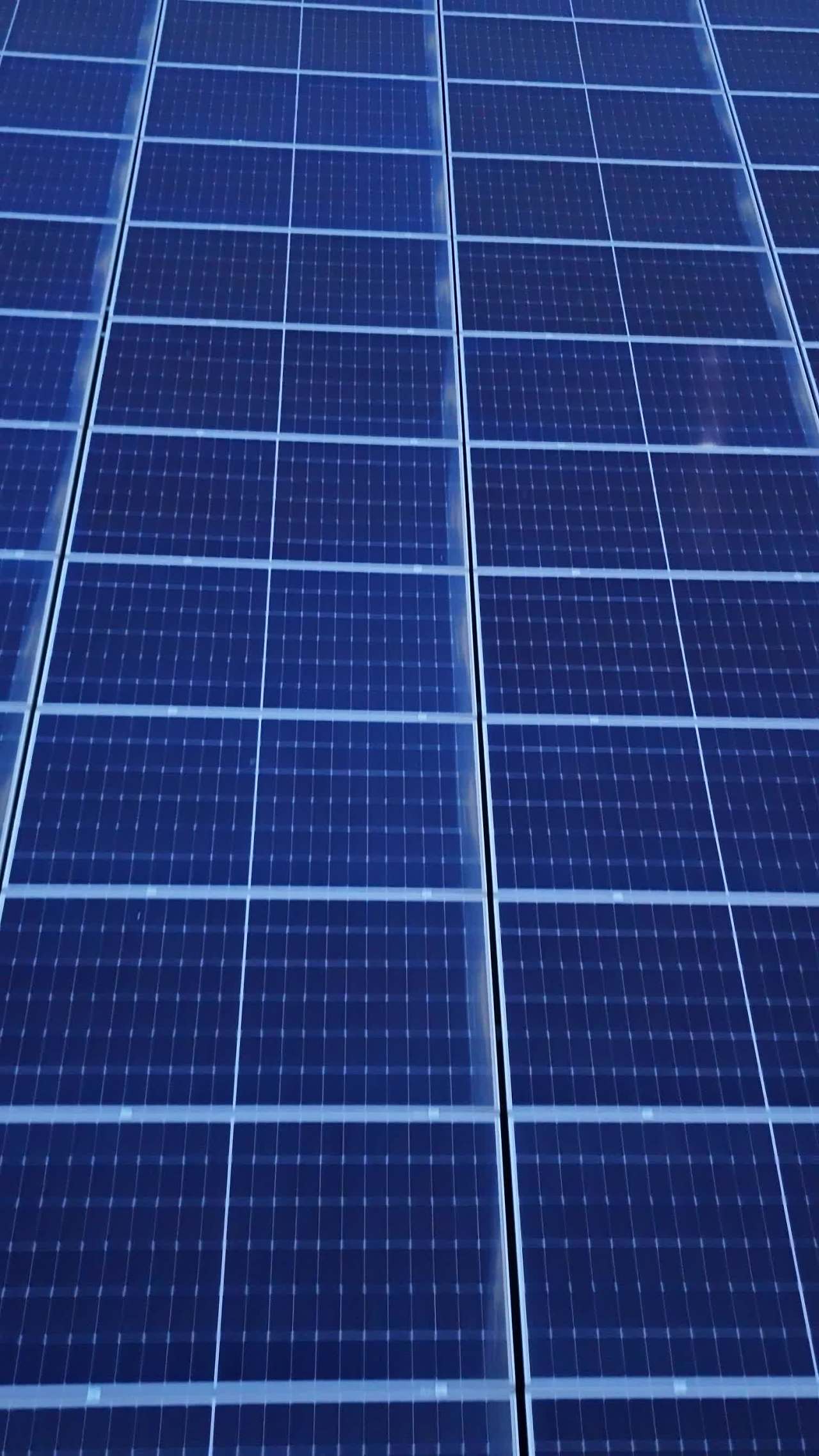 蓝天下的太阳能板