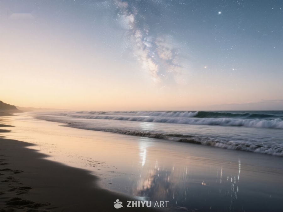 星空下的海滩日落 185