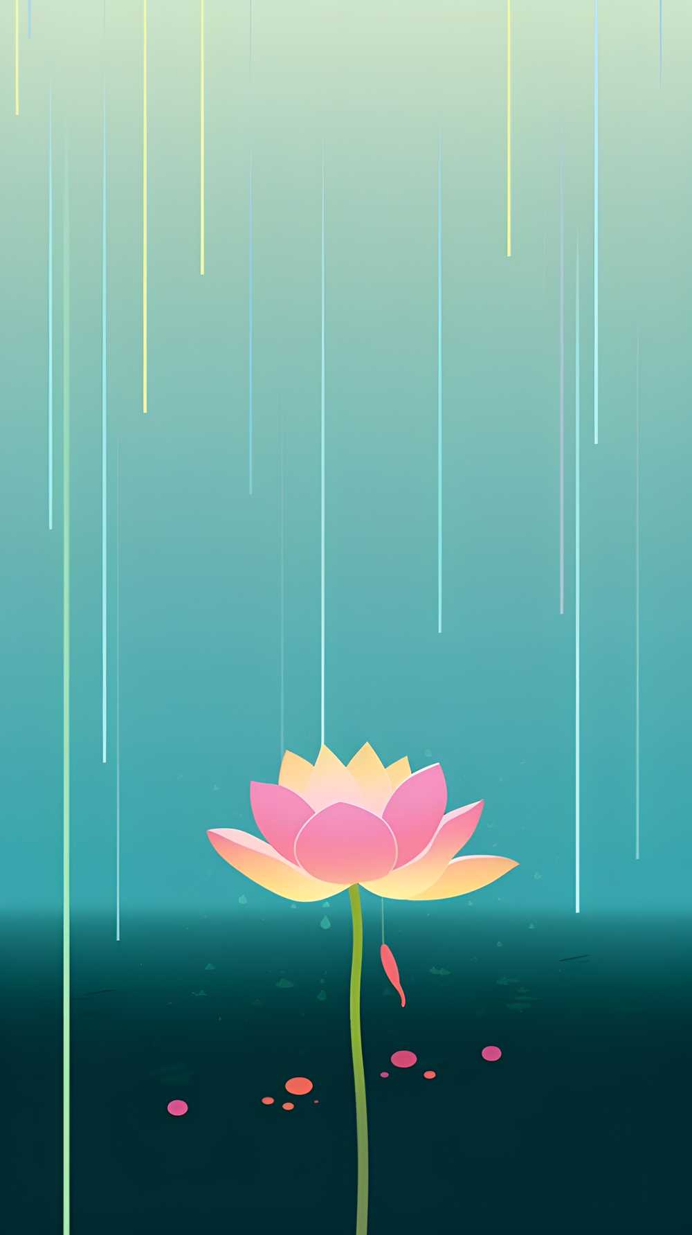 插画荷花高清