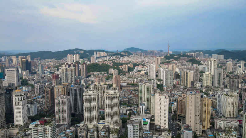 贵州贵阳城市建设航拍摄影图