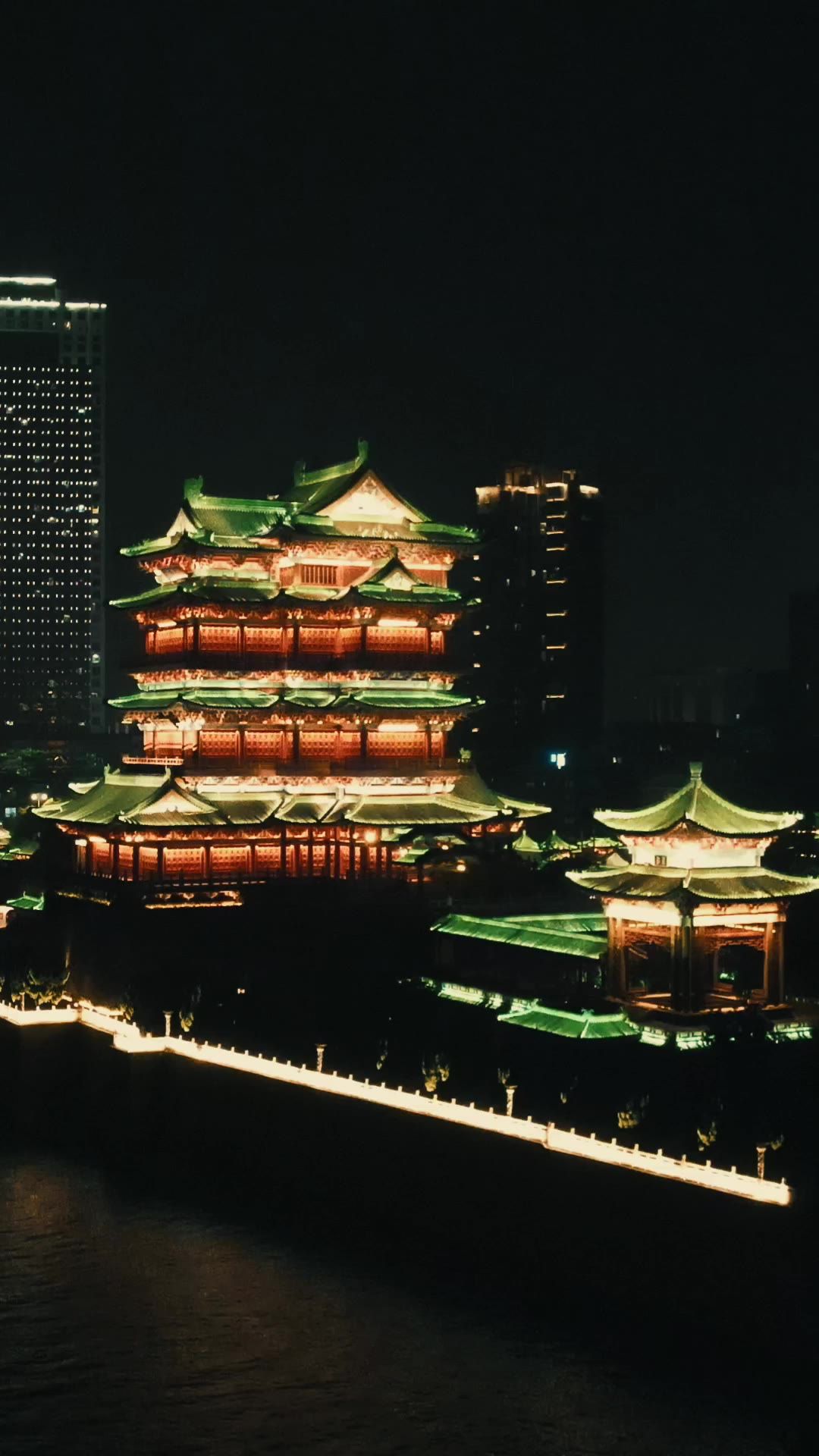 江西南昌滕王阁5A景区竖屏航拍
