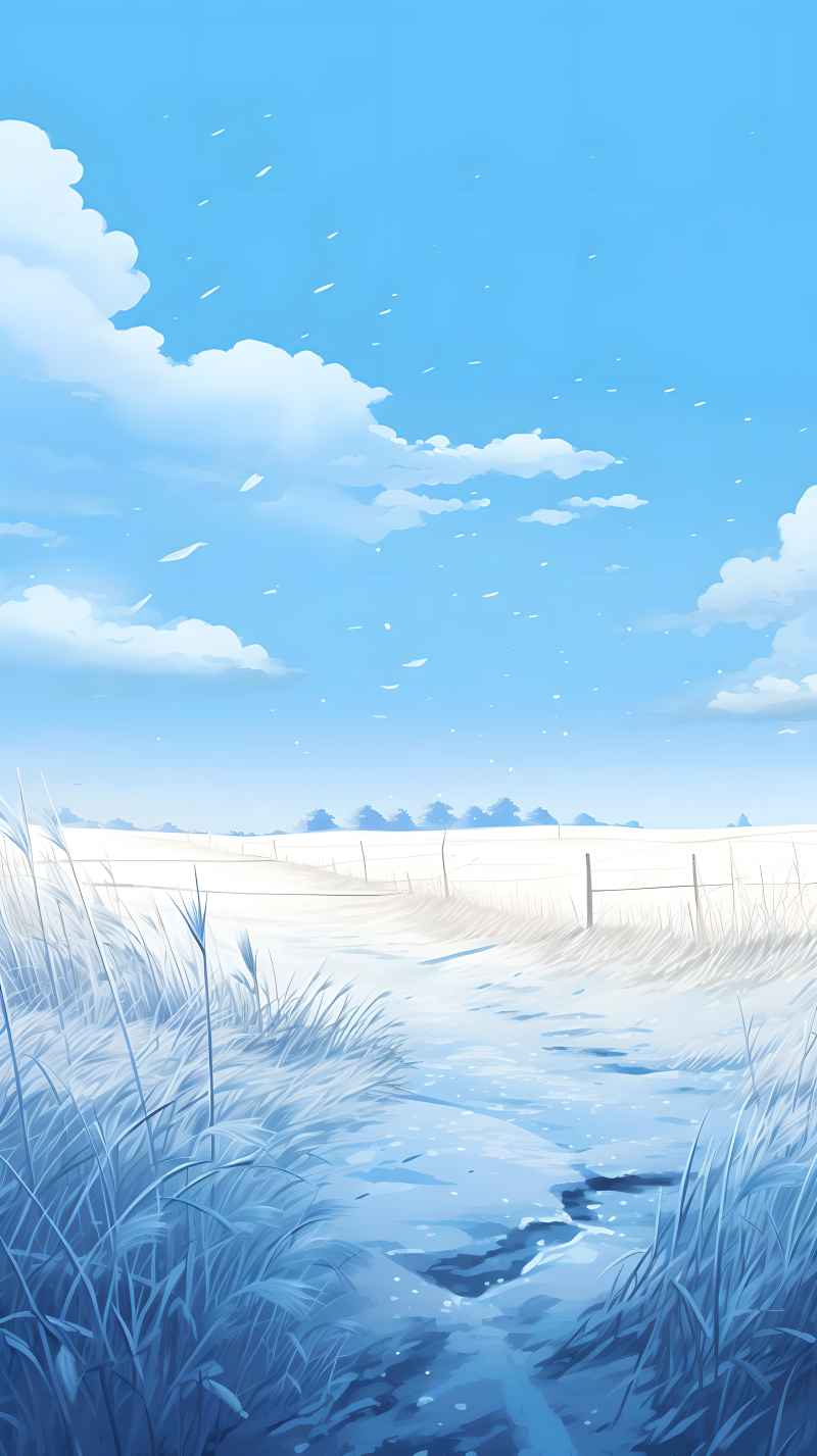 冬季唯美创意背景插画图 38