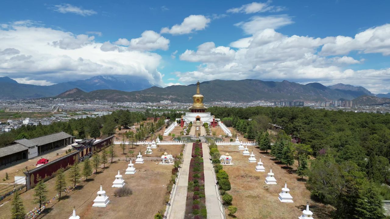  云南丽江金塔景区4A景区航拍