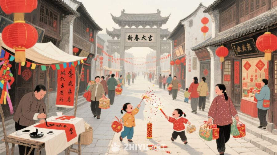 新春佳节，古街热闹非凡 983