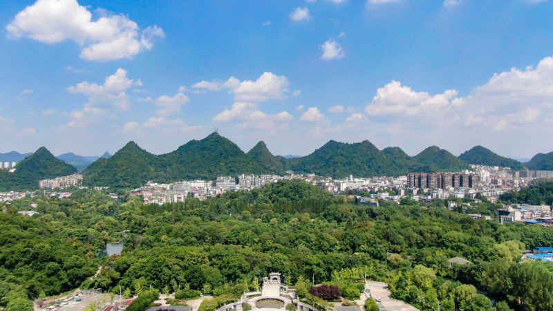 贵州贵阳城市建设航拍摄影图