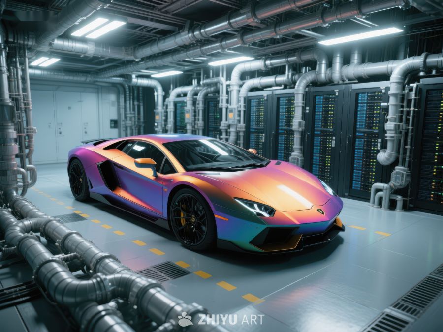 炫彩跑车停驻科技机房 504