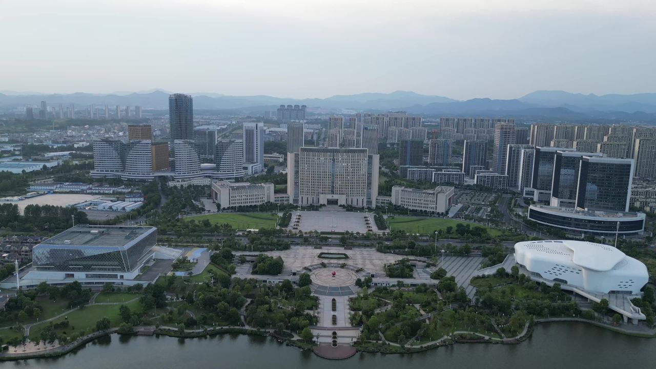 航拍江西萍乡市人民政府