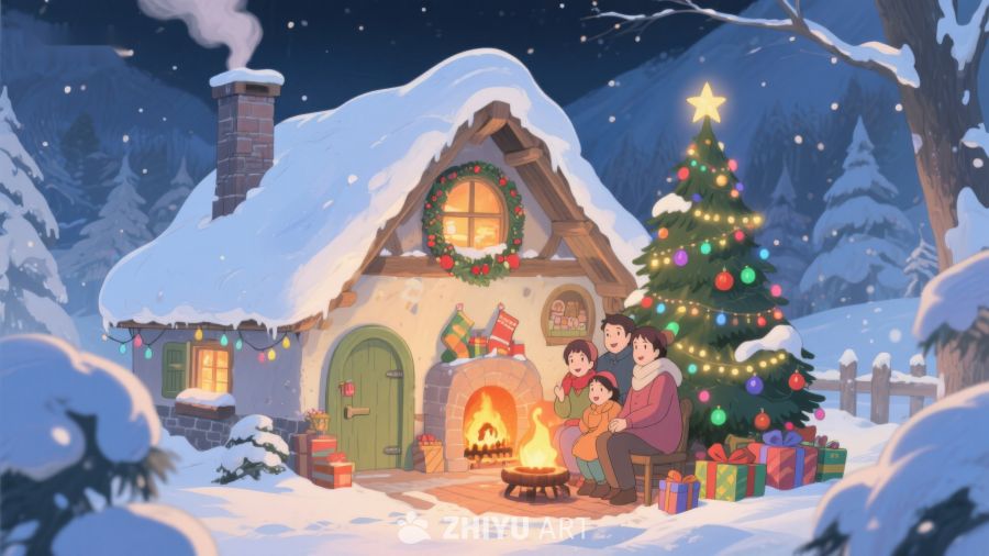 雪夜温馨圣诞小屋 399