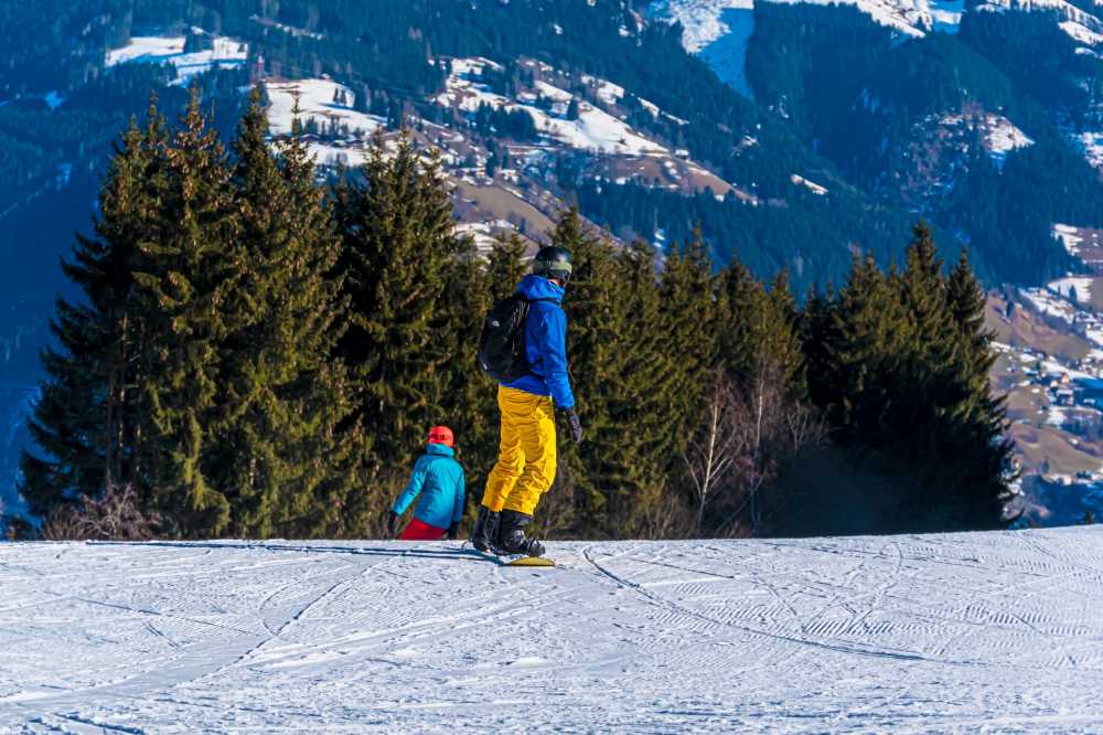 滑雪滑雪板冬天的