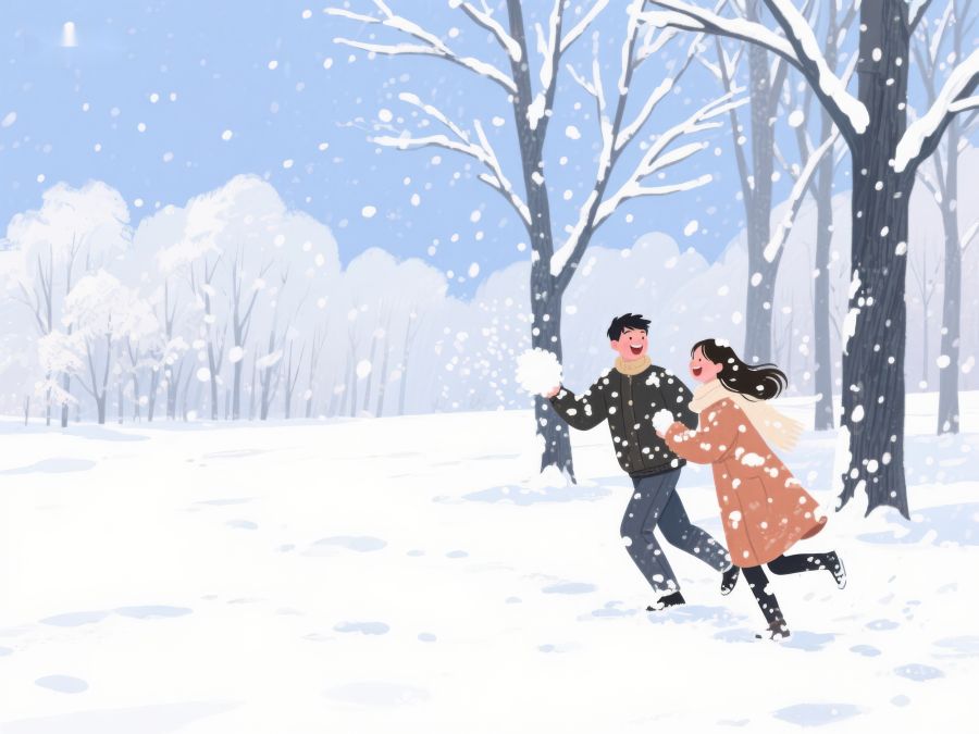 冬日雪地中的欢笑 93