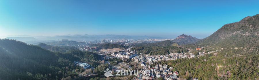 浙江台州天台县国清寺航拍全景 27