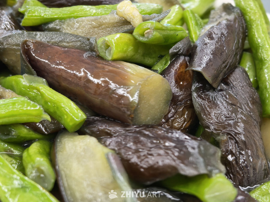 美味的茄子炒缸豆