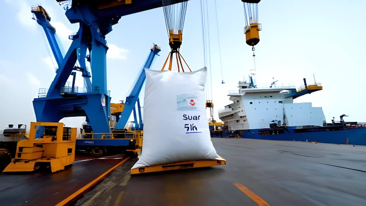 一个大型白色聚丙烯袋，上面印有Suar 51k字样