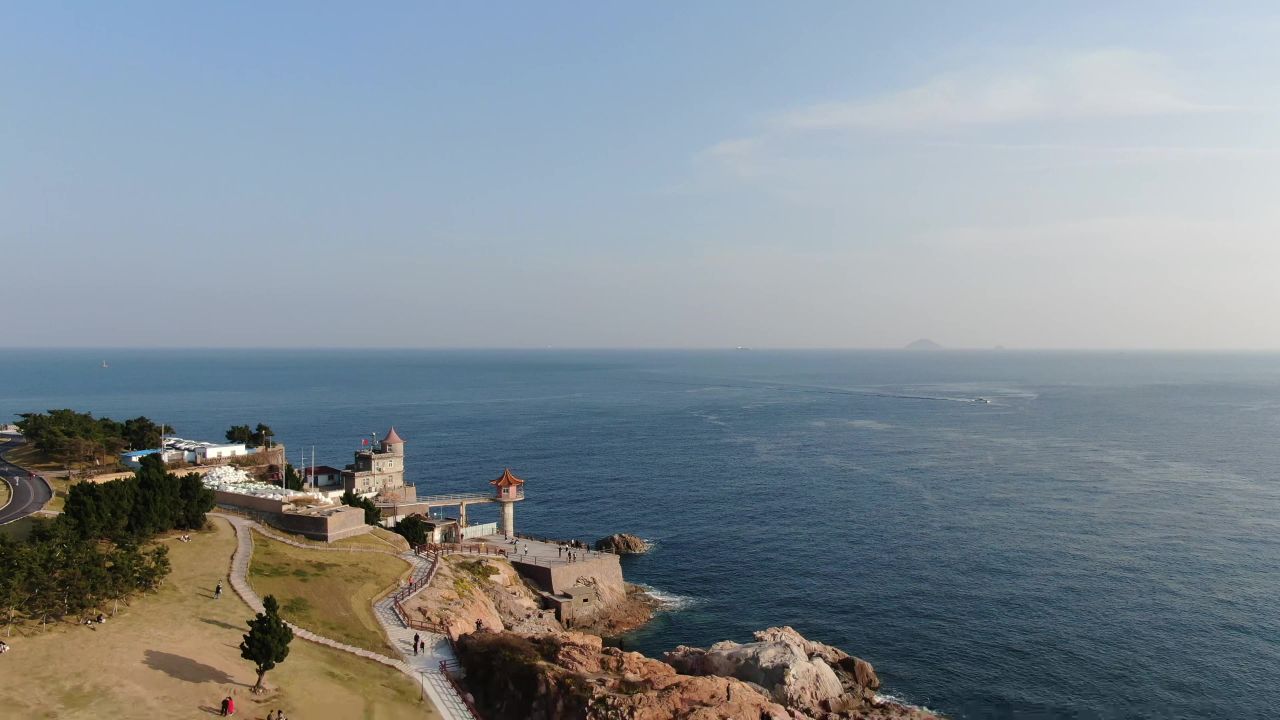 大海海洋青岛小麦岛航拍