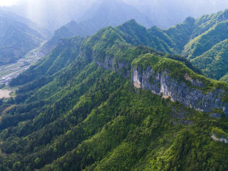 湖南张家界天门山5A景区航拍摄影图 