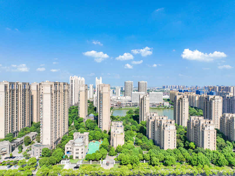 航拍昆山城市风光建筑大景 48