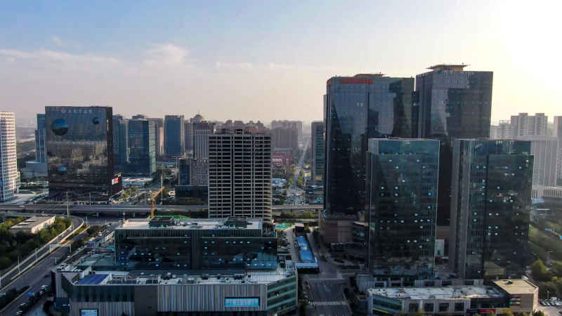 河南郑州城市风光航拍图 