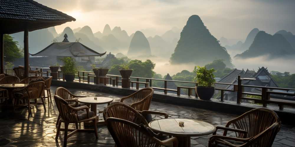 唯美山水画风景