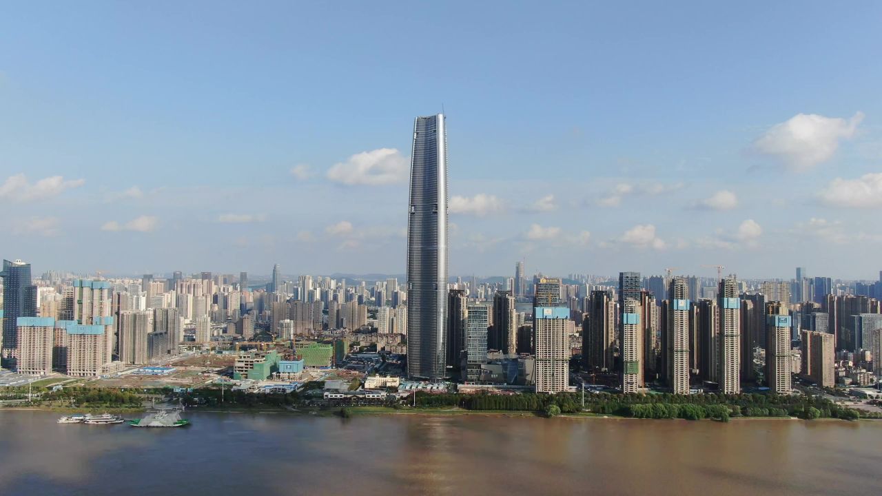 湖北武汉绿地中心第一高楼航拍