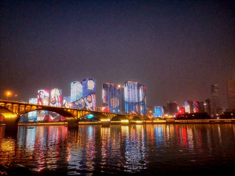 湖南长沙城市夜景灯光摄影图