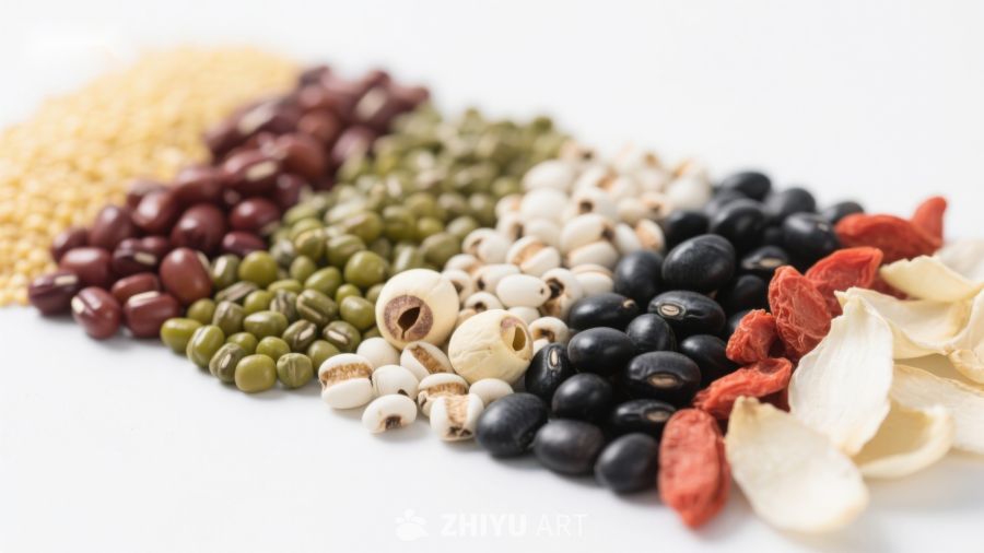 多种豆类与干果的健康组合