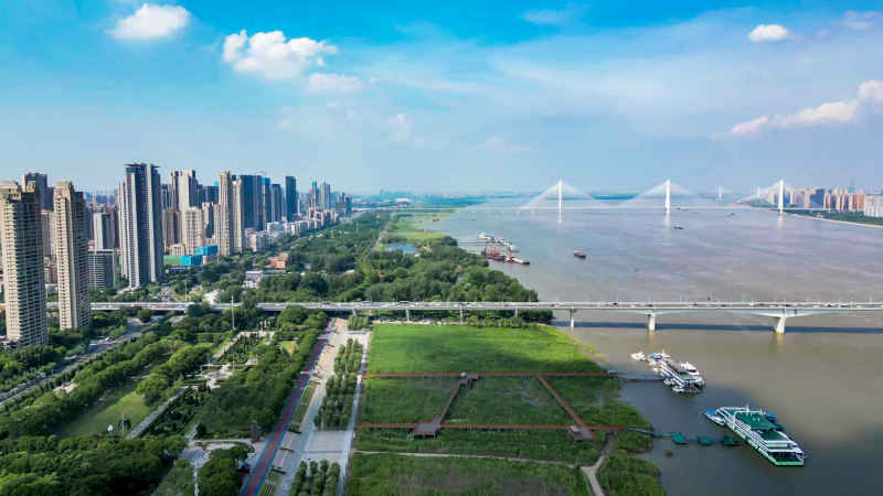 湖北武汉城市建设航拍摄影图 