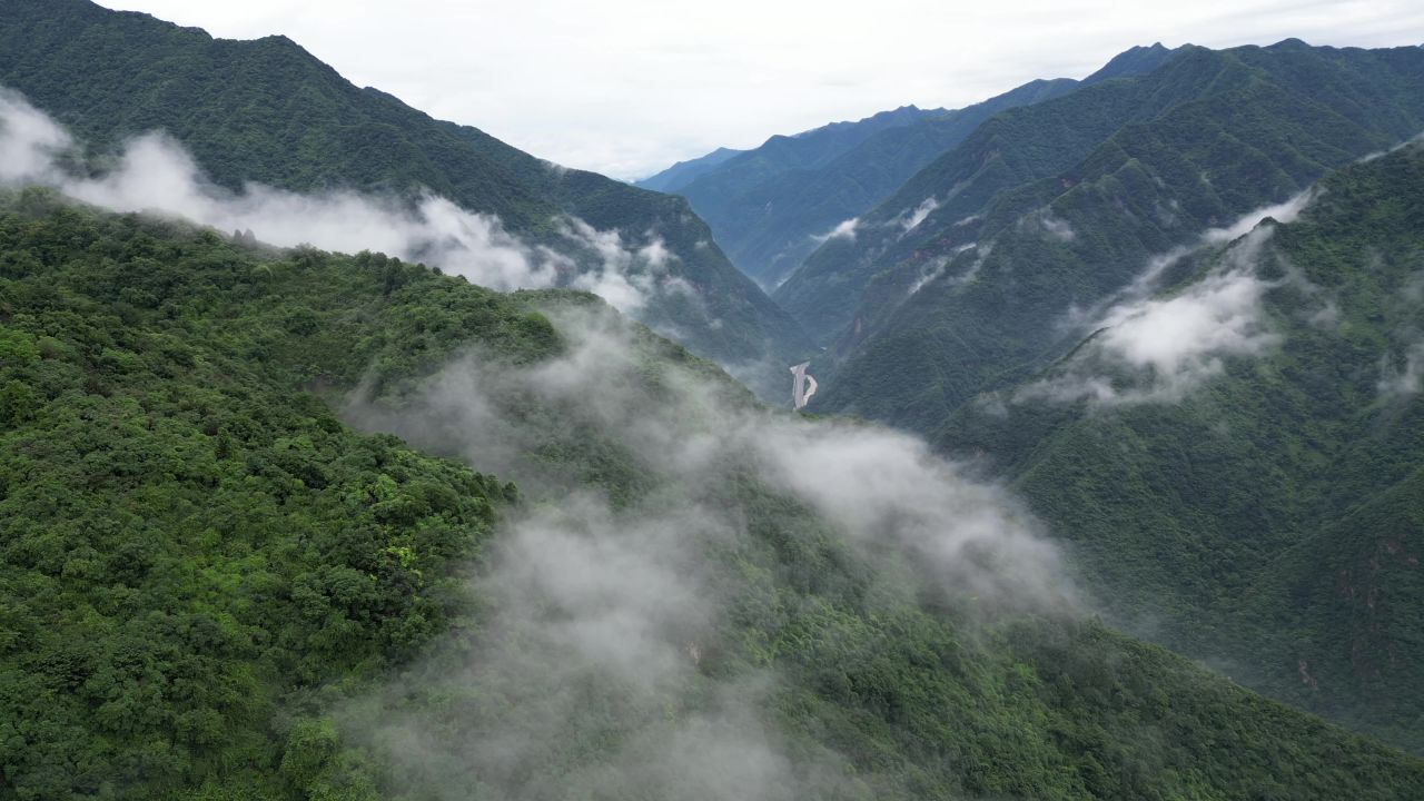 航拍涝峪云海