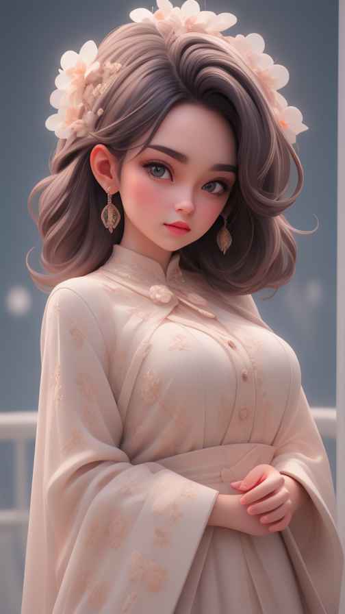 粉色女孩治愈系